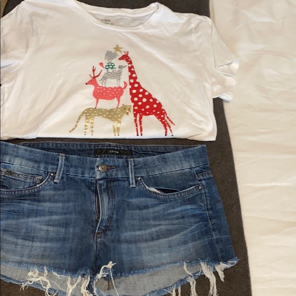Joes Jean Shorts And J Crew Tee - Picture 3 of 6